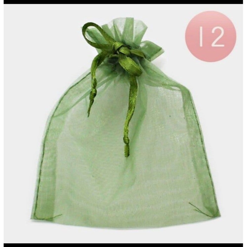 12 Pcs Ribboned Organza Gift Bags